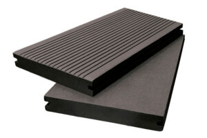 Террасная доска МПК массив 140x22 мм, цвет Антрацит