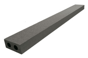 Брус массив МПК 60x30 мм, цвет Базальт (с отв. для обогрева)